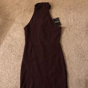 Maroon mid length dress